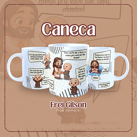 Artes Caneca Frases Espirituais Fica Calmo Frei Arquivo em Jpg