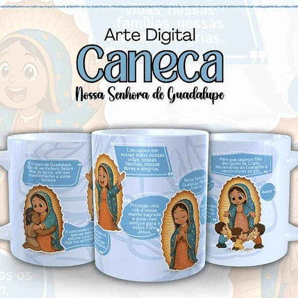 Artes Caneca Nossa Senhora de Guadalupe Arquivo em Jpg