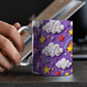 12 Artes para Caneca Unicornio 3D Arquivo em Jpg