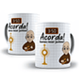 Arte para Caneca Acorda! vamos rezar juntos? Arquivo em Png