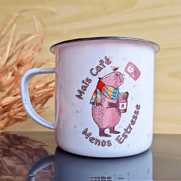 Artes Caneca Mais Café, menos Estresse em Png