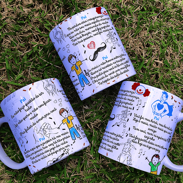 Arte Caneca Pai Musica Fábio Junior Arquivo em Png