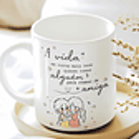 Artes Caneca A vida se torna mais leve quando temos alguém para chamar de amiga em Png