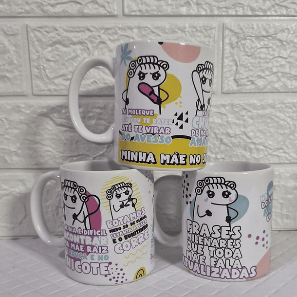 3 Artes Caneca Dia das Mães Arquivo Editável
