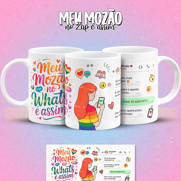 12 Artes para Caneca Meu Mozão No Zap É Assim Arquivo em Jpg