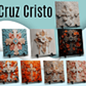 16 Artes para Caneca e Azulejo Cruz Cristo em 3d Arquivo em Jpg