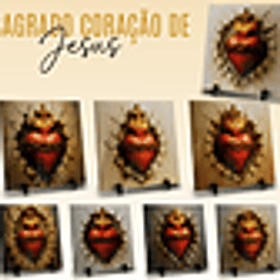 16 Artes para Caneca e Azulejo Sagrado Coração De Jesus em Jpg