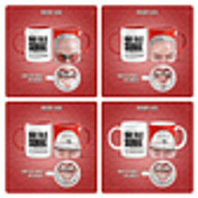 8 Artes para Caneca Bocão Lula e Bolsonaro Arquivo em Jpg