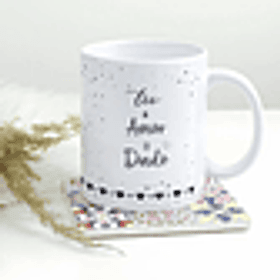 Arte Caneca Tia + Amor = Dinda Arquivo em Png