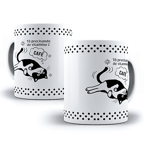 Arte Caneca Tô precisando de vitamina C, CAFÉ Arquivo em Png
