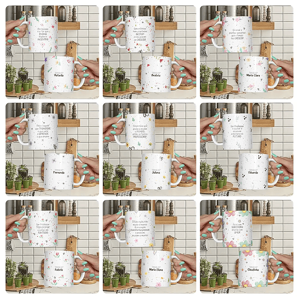 20 Artes para Canecas Minimalista Dia do Professores Arquivo Editável 1