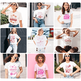 20 Artes para Caneca e Camisa Dia das Mulheres Arquivo Editável