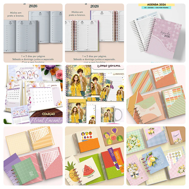 Agendas Encadernação 2026 Completo + Atualizações Inclusa 10
