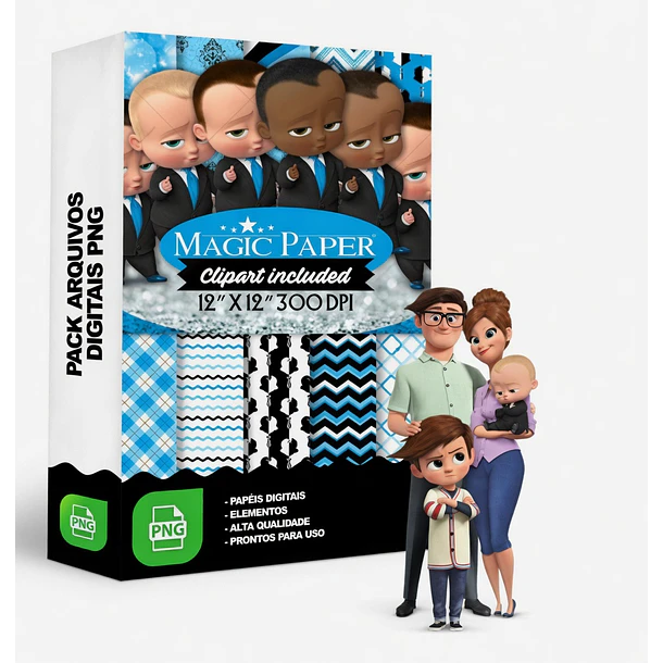Kit Digital O Poderoso Chefinho Scrapbook Silhouette Arquivo