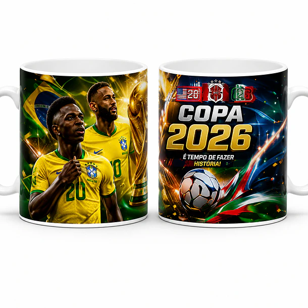 Kit Exclusivo com 24 Artes para Canecas da Copa do Mundo EM 3D 17