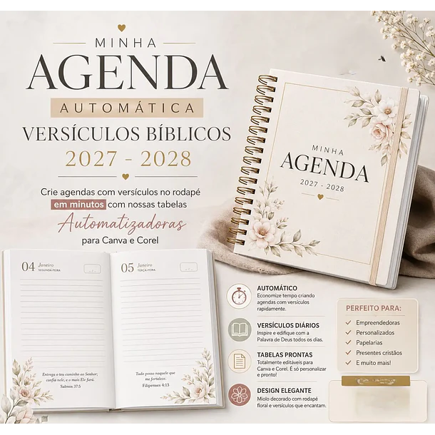 Arquivo Automatizador Agendas com Versículos 2027 - 2028