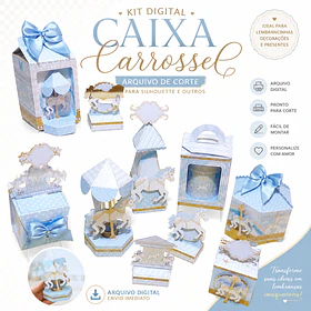 Arquivo De Corte Carrosel Encantado Azul