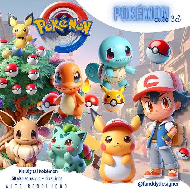 Kit Digital Pokémon 3d