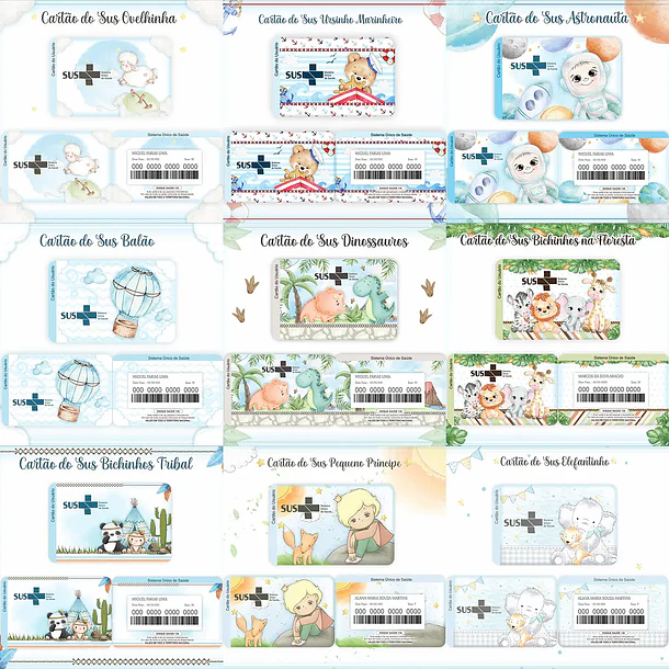 Kit Digital 74 Artes Para Cartão Sus Personalizado Em Png 2