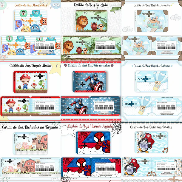 Kit Digital 74 Artes Para Cartão Sus Personalizado Em Png 1