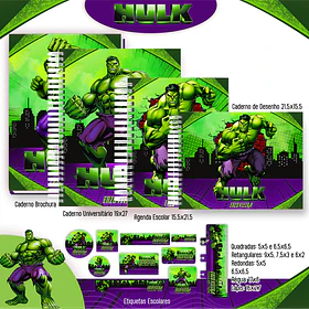 Arquivo Escolar Hulk - Pamella
