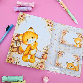 Arquivo Encadernação Caderno Especial Parafuso + Embutido A5 - Meu gatinho