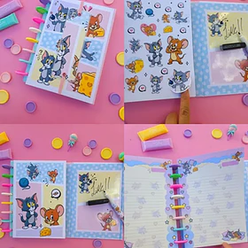 Arquivo Caderno Especial A5 Quadro Embutido Tom e Jerry