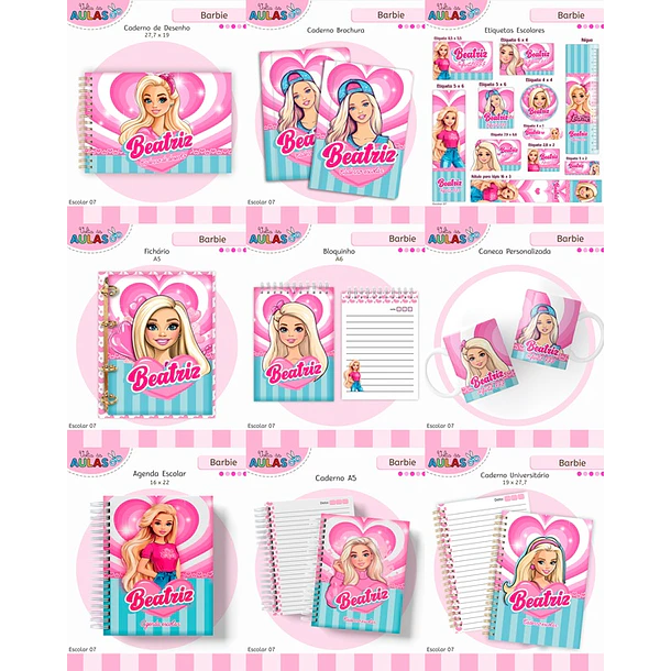Arquivo Escolar Barbie 2026