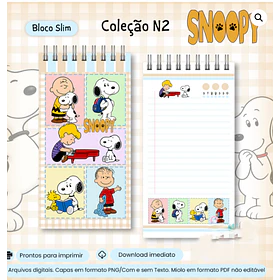 Arquivo Coleção Snoopy N2 Bloco Slim