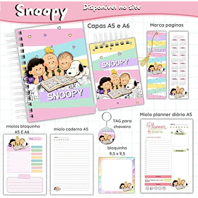 Arquivo Combo Encadernação Snoopy