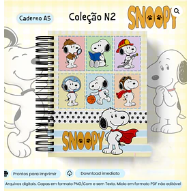 Arquivo Coleção Snoopy N2 Caderno A5