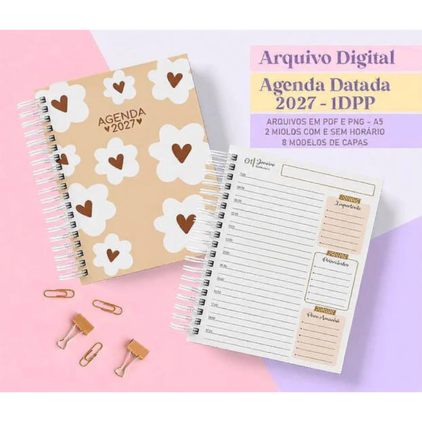 Arquivo Agenda Datada 2027 Caramelo
