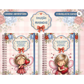 Arquivo Caderno Universitário Coleção Morangos – 12 em 1