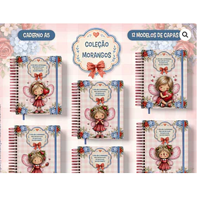 Arquivo Caderno A5 Coleção Morangos – 12 em 1