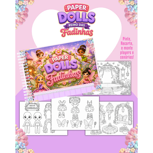 Arquivo Paper Dolls Para Colorir Fadinhas