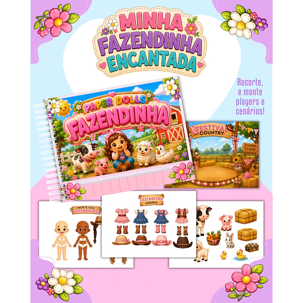 Arquivo Paper Dolls Fazendinha Menina
