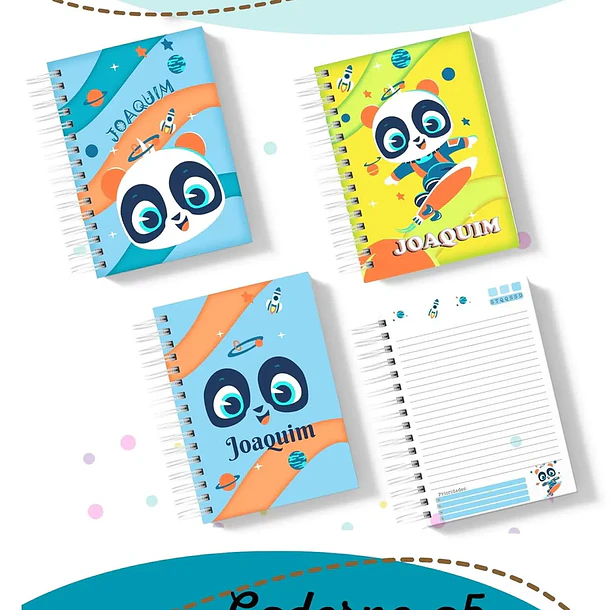 Arquivo Caderno Escolar Panda Menino 2026