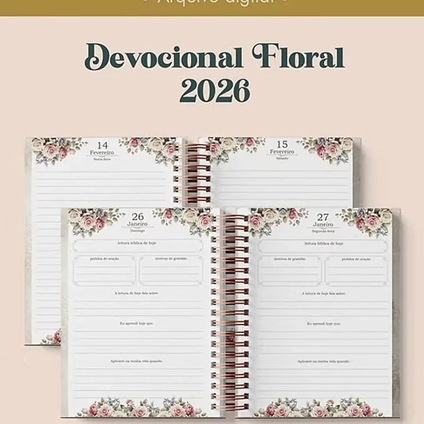Arquivo Devocional Floral 2026 Wire-O