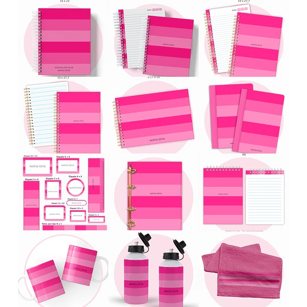 Arquivo Escolar Neutro Pink 2026