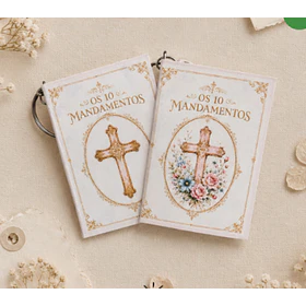 Arquivo Encadernação Mini Livro 10 Mandamentos