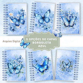 Arquivo Encadernação Coleção Borboleta Azul