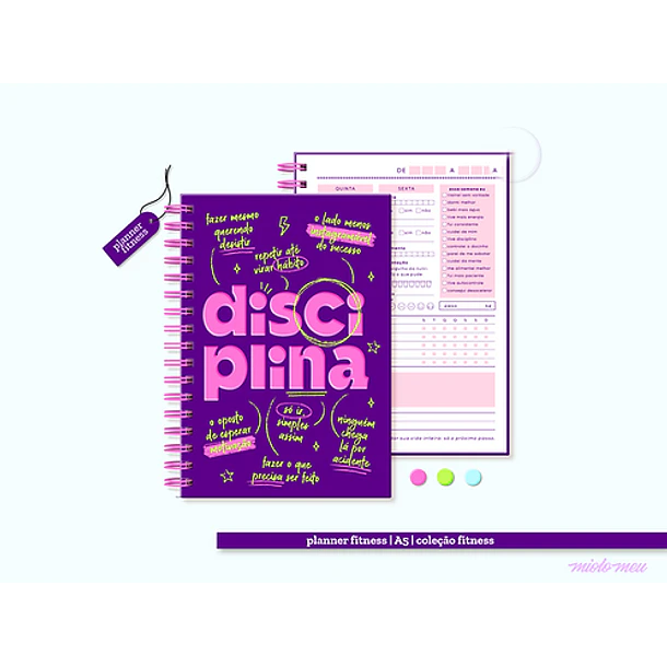 Arquivo Encadernação Fitness Planner & Capas