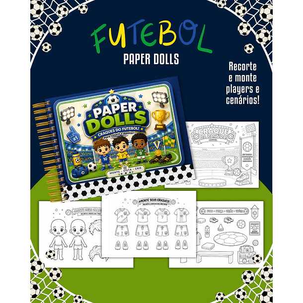 Arquivo Encadernação Paper Dolls Futebol
