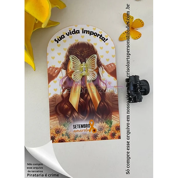 Arquivo Setembro Amarelo Tag/Adesivo Retangular - Crisolarts 15