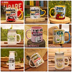 28 Arte Caneca Flork Dia Dia Frases Engraçadas Arquivo em Jpg 2