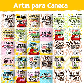 28 Arte Caneca Flork Dia Dia Frases Engraçadas Arquivo em Jpg