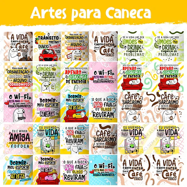 28 Arte Caneca Flork Dia Dia Frases Engraçadas Arquivo em Jpg 1