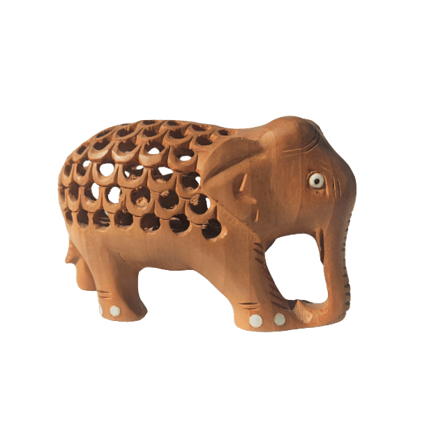 Elefante de Madera Perforado