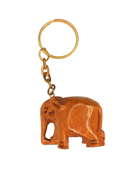 Llavero Elefante de Madera
