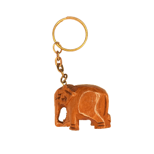 Llavero Elefante de Madera
